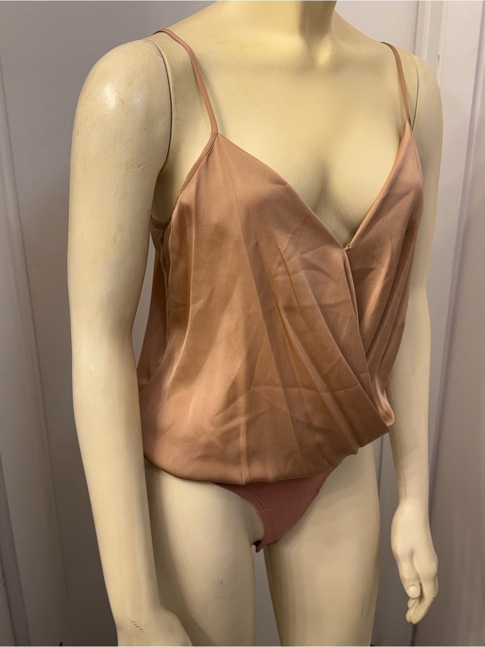 INTERMIX Rose Gold Satin Cami Top - Picture 3 of 5